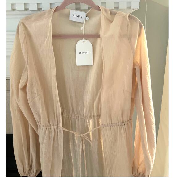 Rumer the Label Revolve Camille Long Sleeve Duster Kimono size S in Nude - Picture 5 of 6